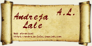 Andreja Lale vizit kartica